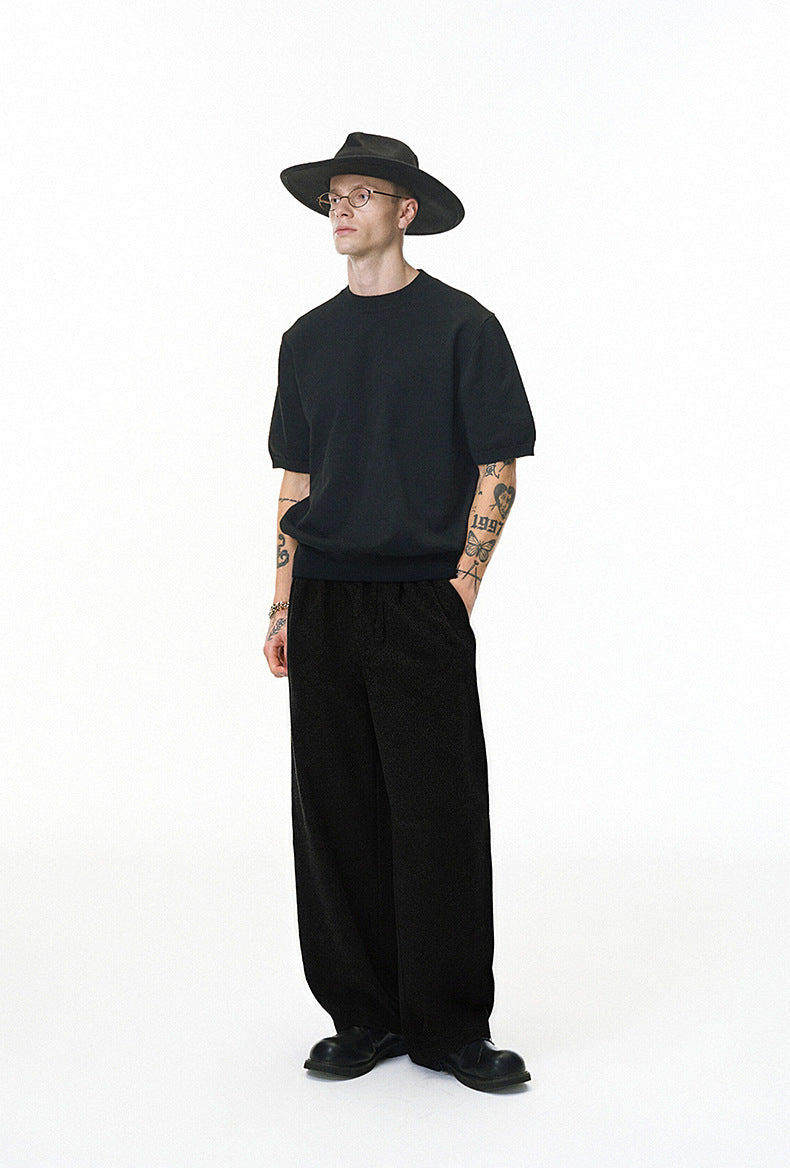 Inflation Double-Breasted Loose Versatile Wide Leg Pants