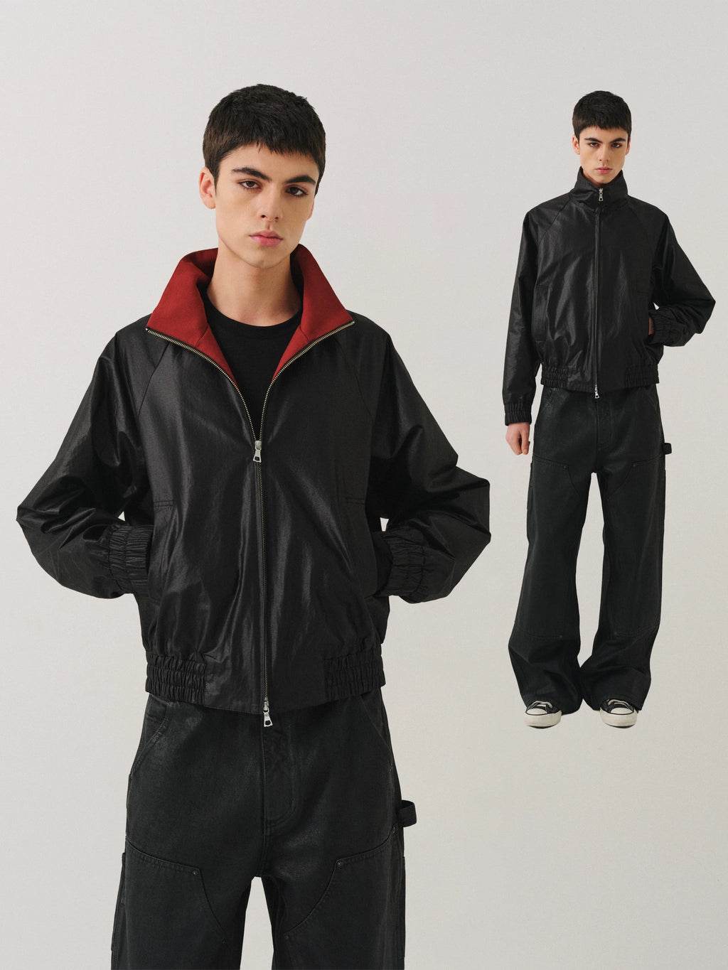 VLABMADE Vintage Stand-up Collar Loose-sleeved Jacket