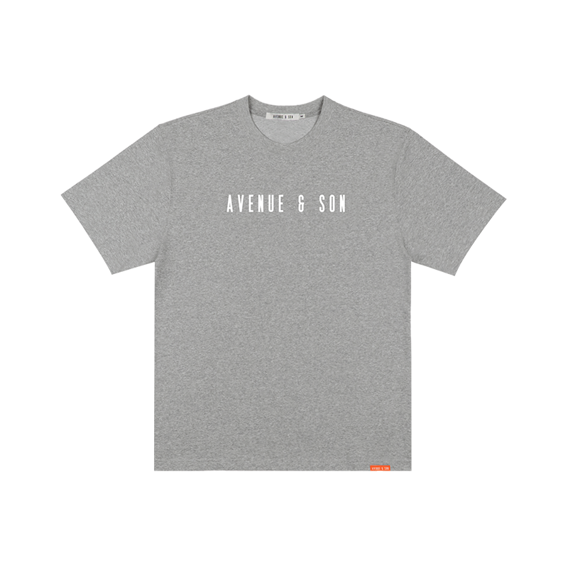 AVENUESON Crew Neck Loose Casual Simple Letter Tee