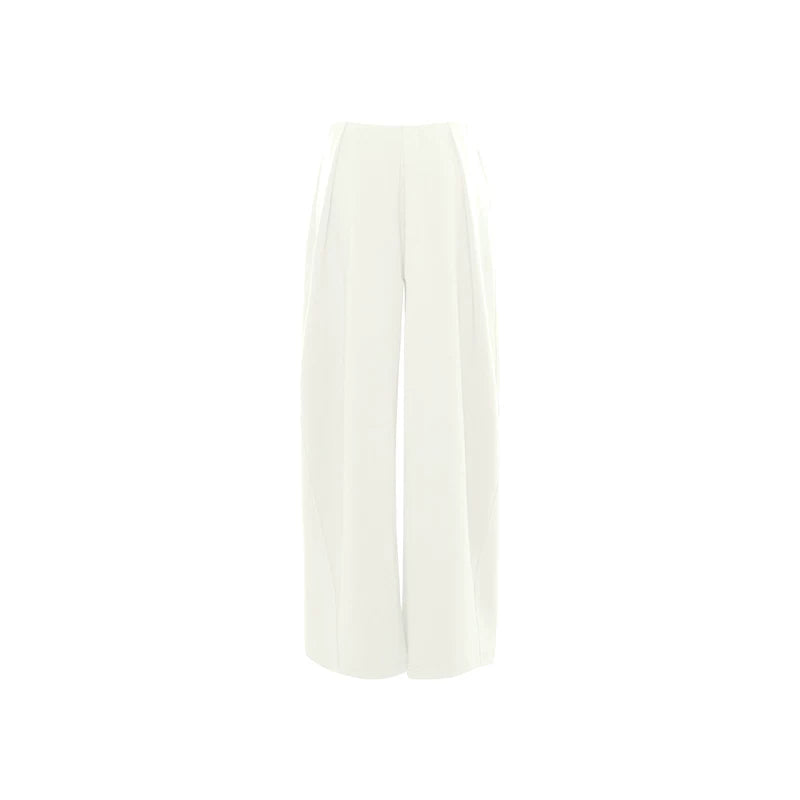 Audwyn Skinny Pleated Wide Leg Pants