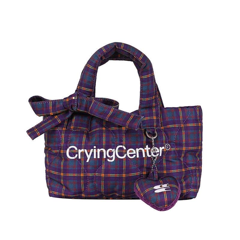 CryingCenter Vintage Checked Tote Bag