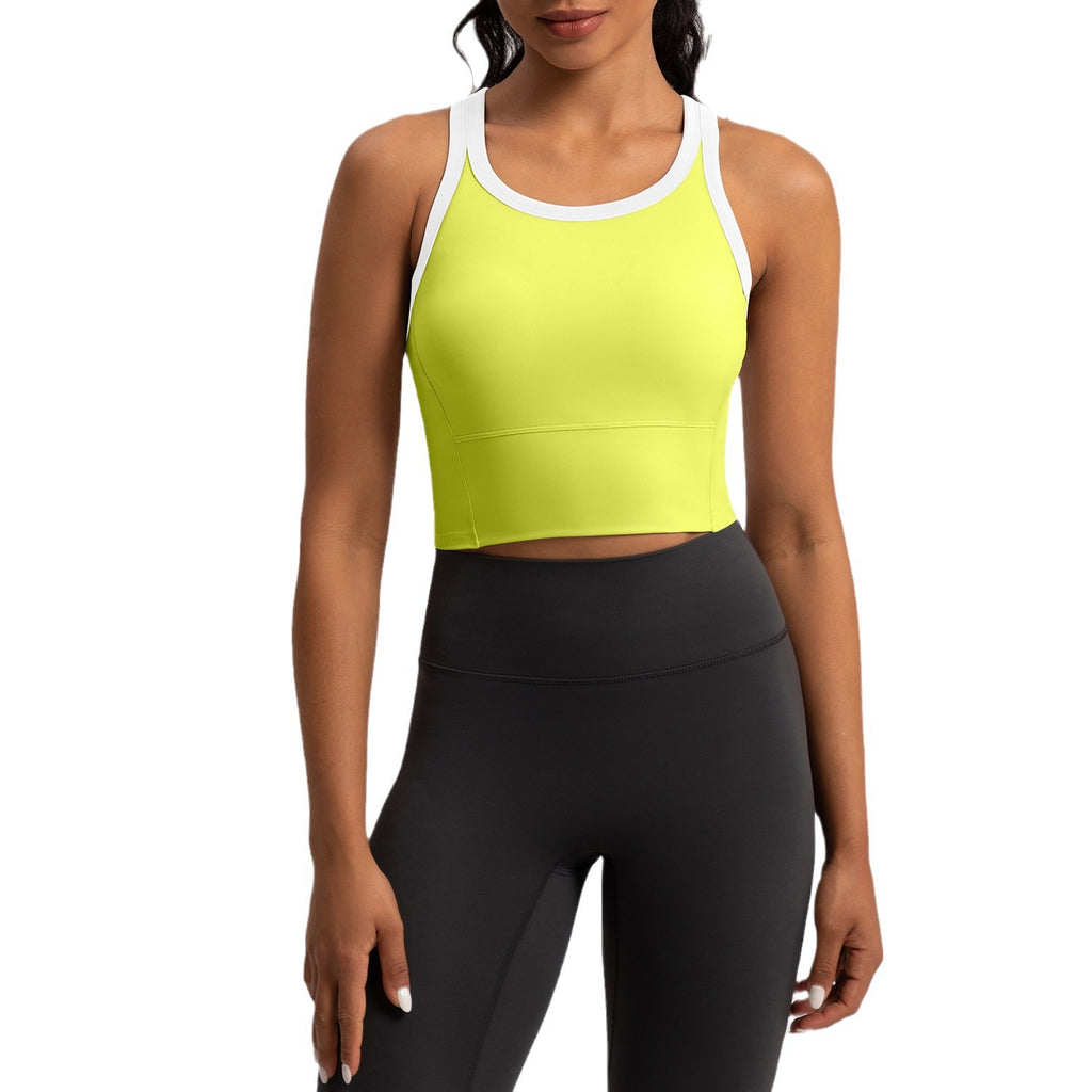 Athena Lulu Color Matching Nude Beauty Back Tight Sports Vest