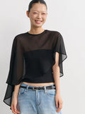 LINY LIBERTY Chiffon Short Light Sunscreen Blouse