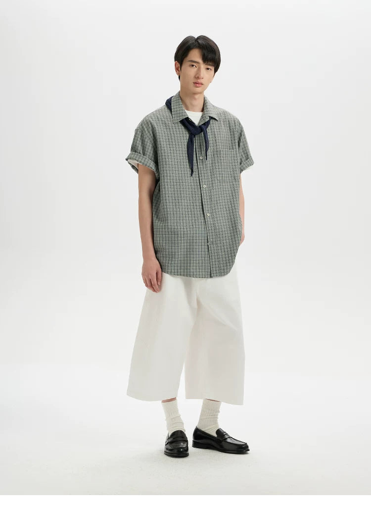 BUTTBILL Simple and Versatile Loose Casual Cropped Pants