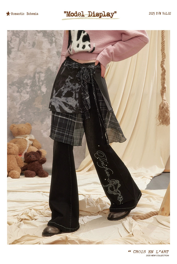 UNIFREE Hot Diamond Narrow Edition Non-stick Leg Slightly Mopping Jeans