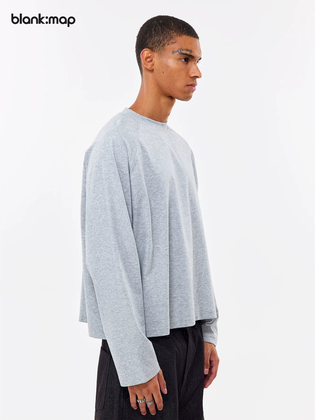 Blank Map Shoulder Comfortable Versatile Long Sleeve