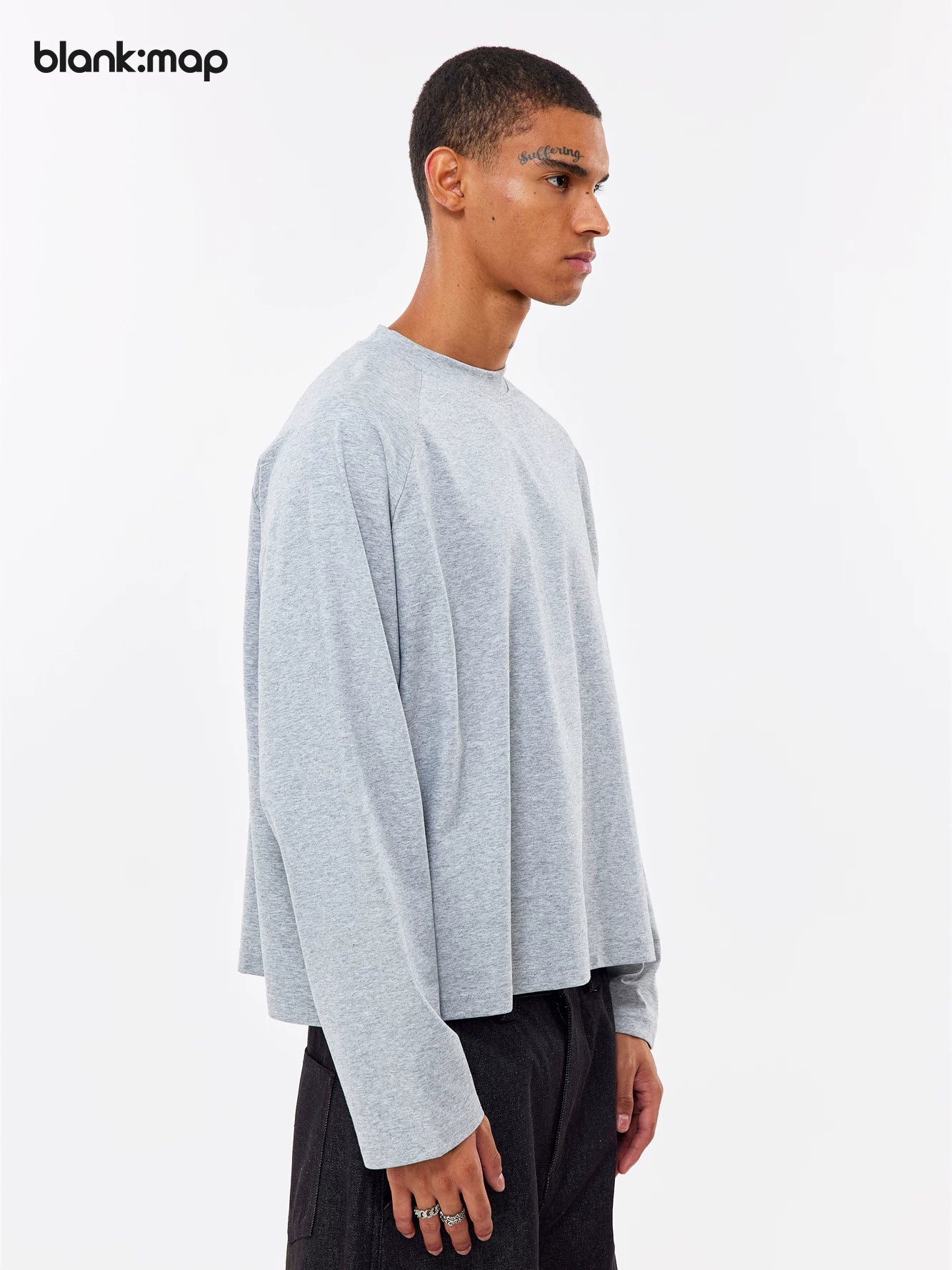Blank Map Shoulder Comfortable Versatile Long Sleeve