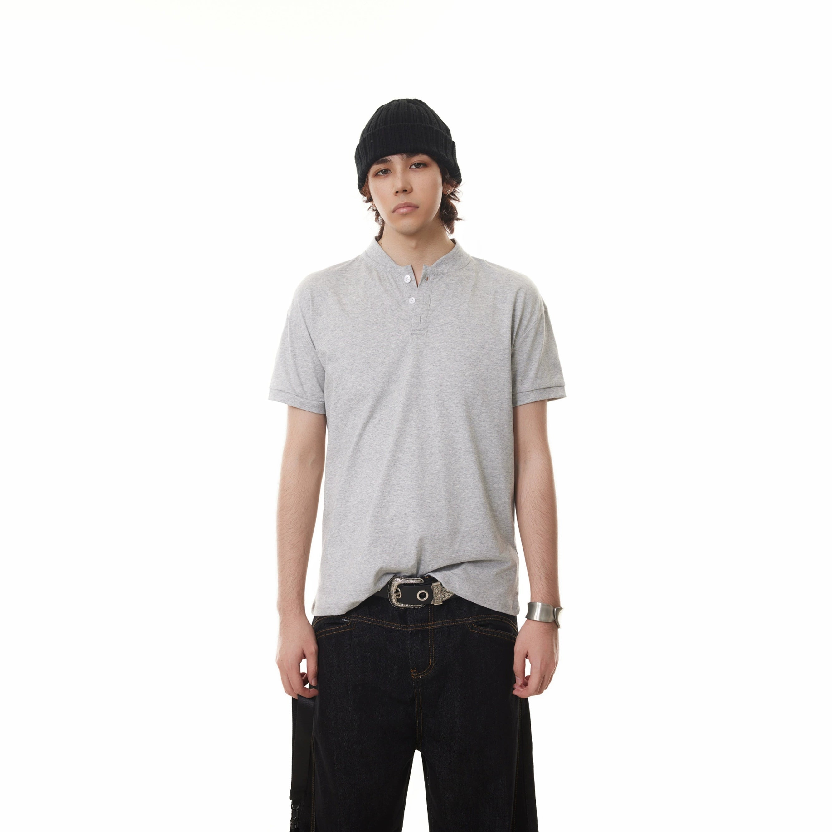 BTSG  Henry Neck Short Sleeve Tee