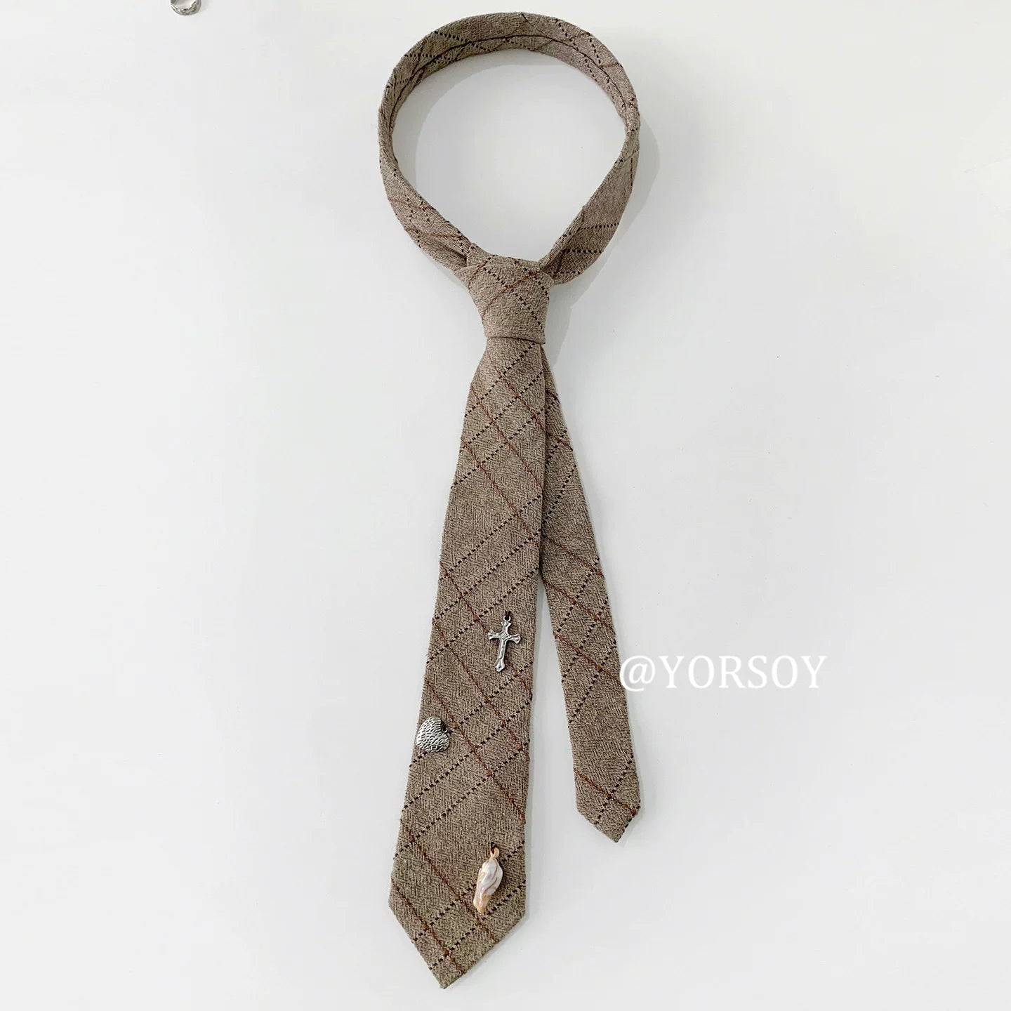 YORSOY Vintage College Style Y2K Tie