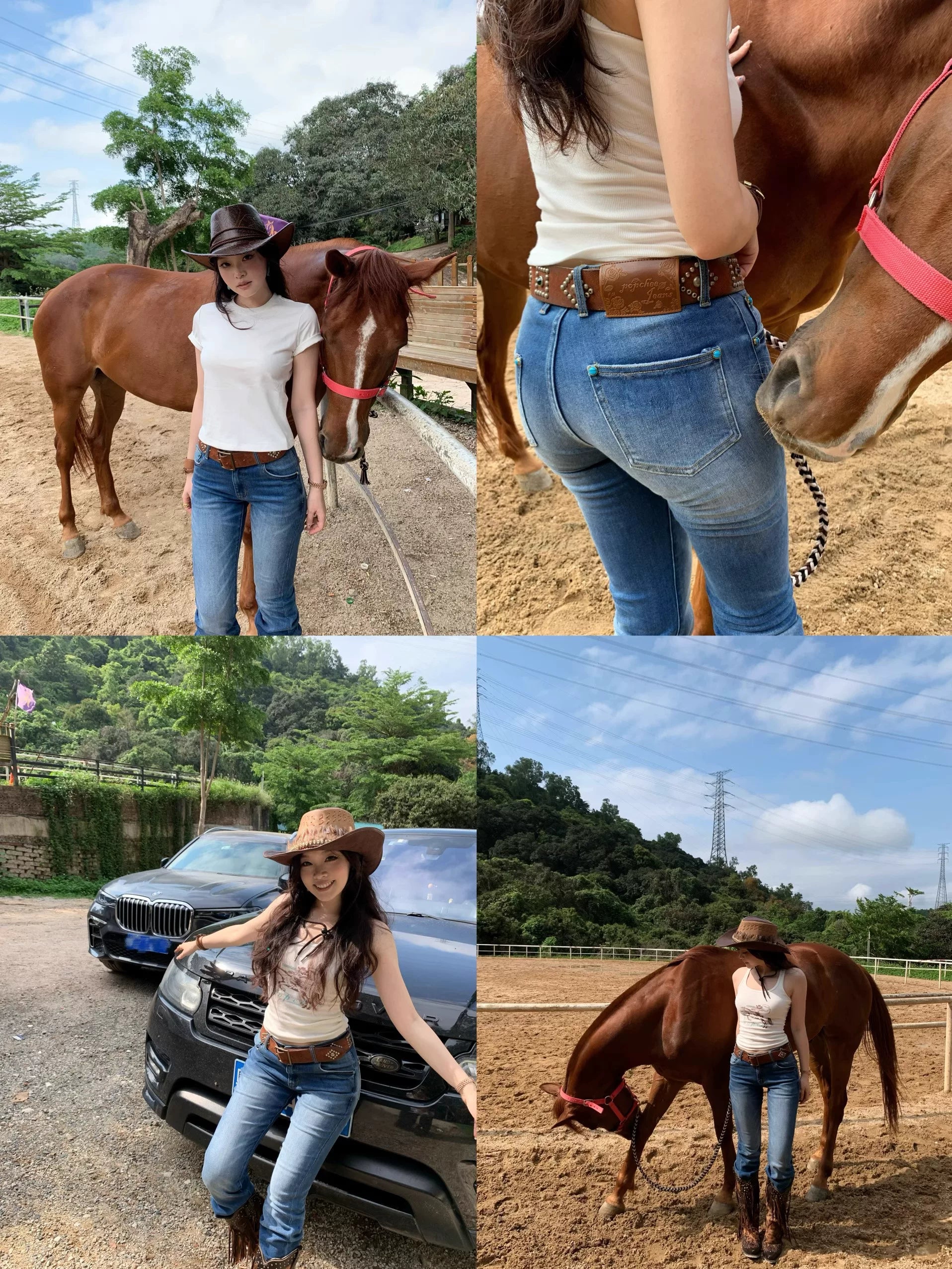 Popchee Casual Versatile Micro-pull Jeans