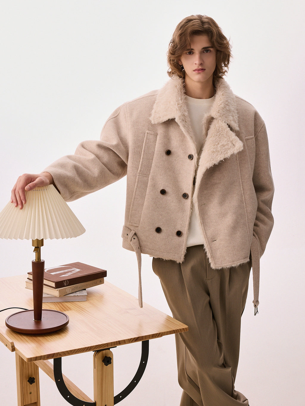 CHOR Double-breasted Thickened Tweed Jacket