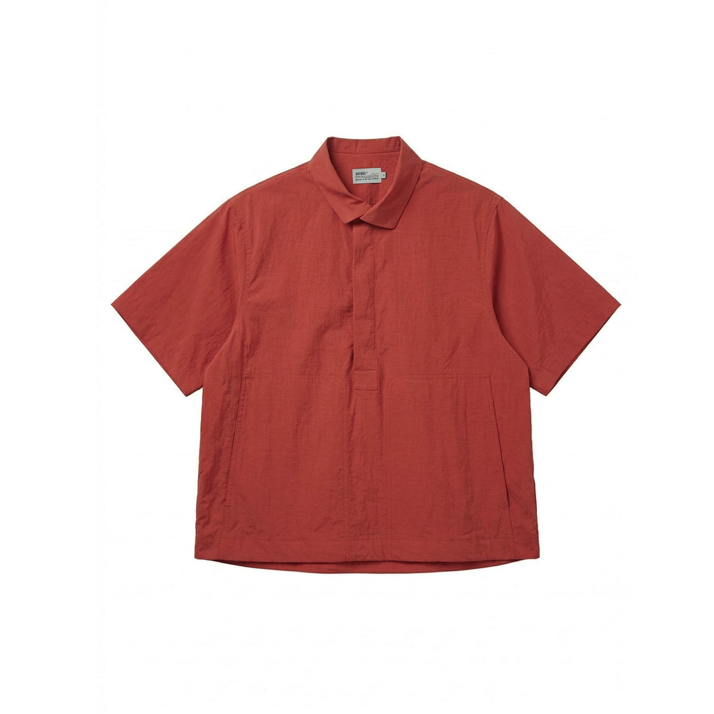 BUTTBILL Lapel Loose Short Sleeve Shirt