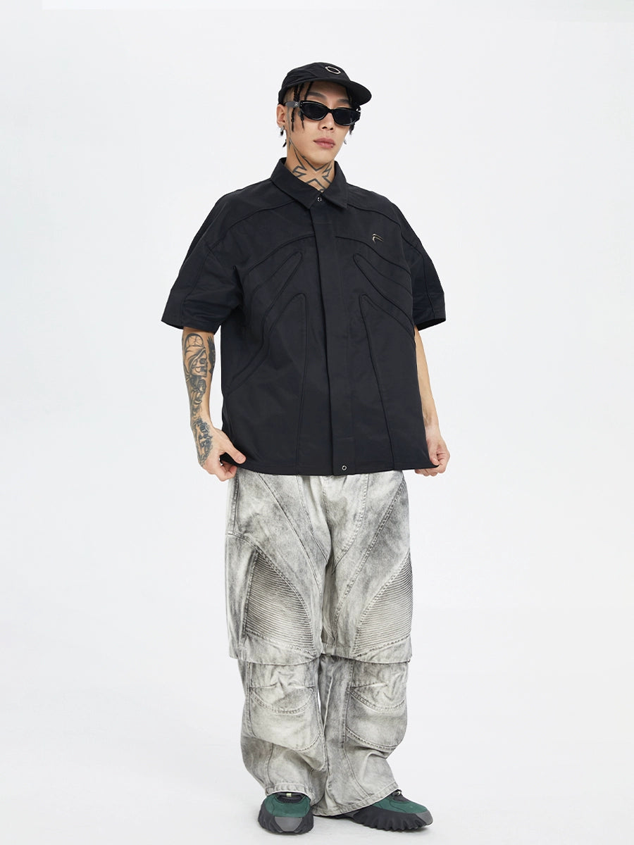 F2CE Loose Silhouette Dark Skeleton Three-dimensional Shirt