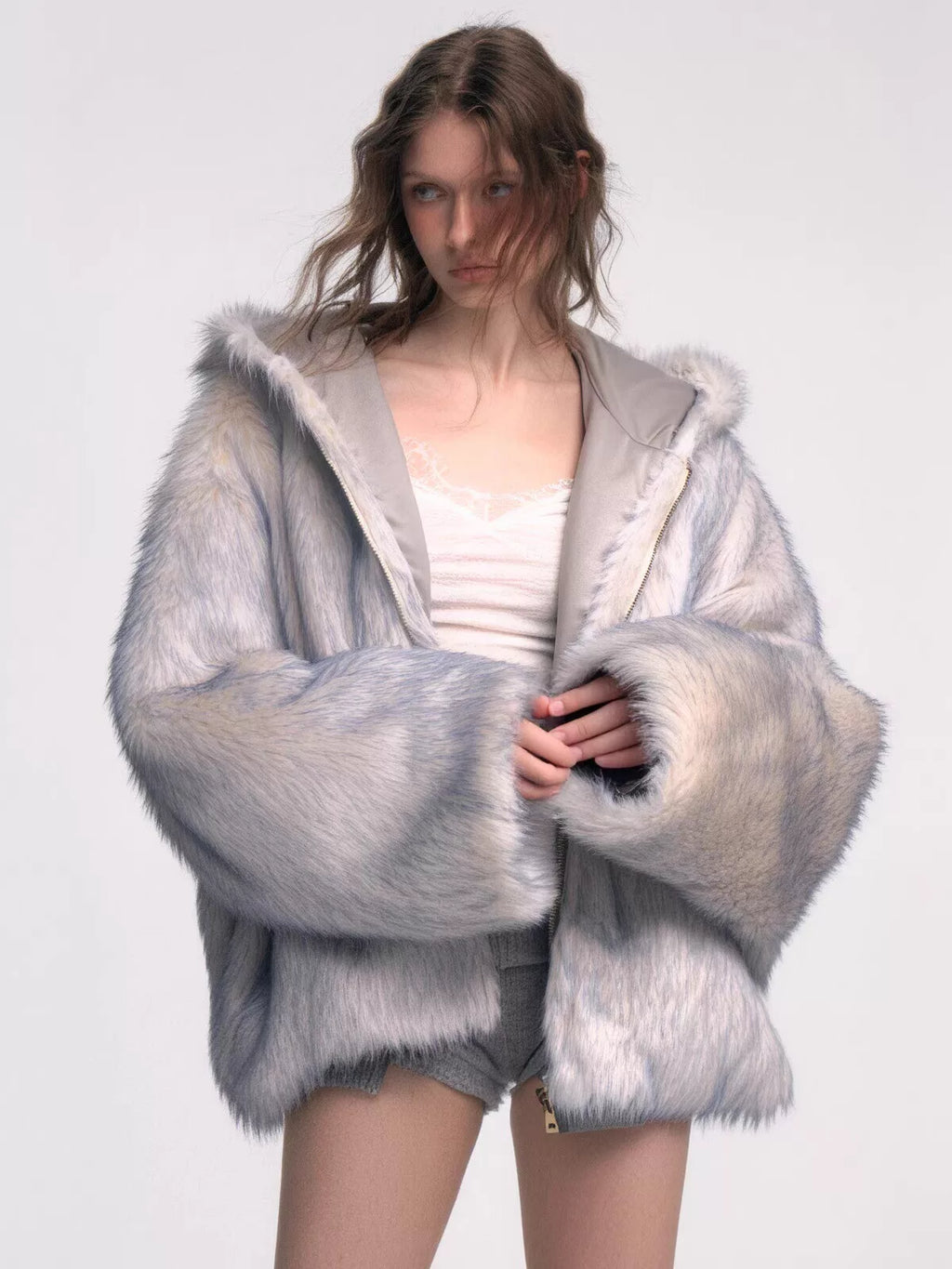 SUREENOUGH Hairy Hooded Jacket