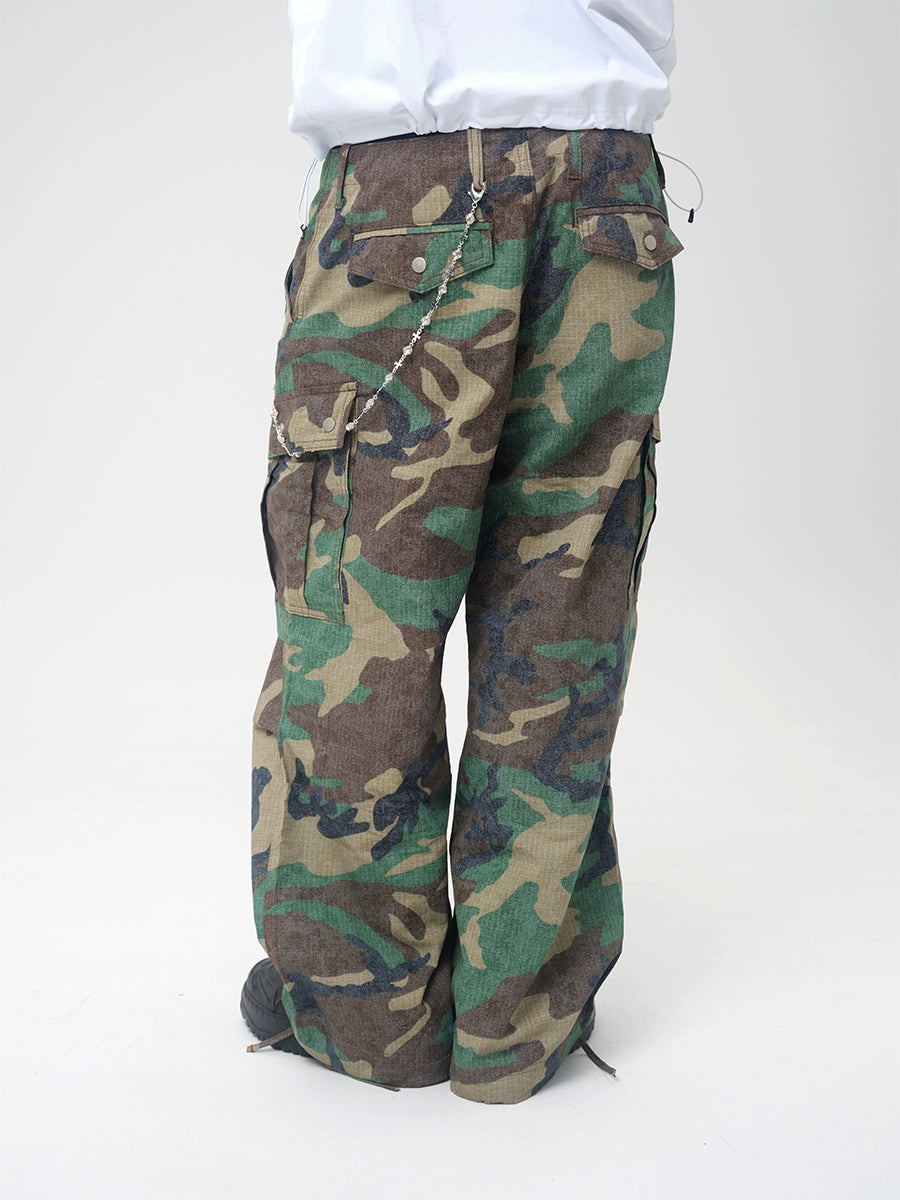 ComicTree Vintage Camo Casual Straight Pants