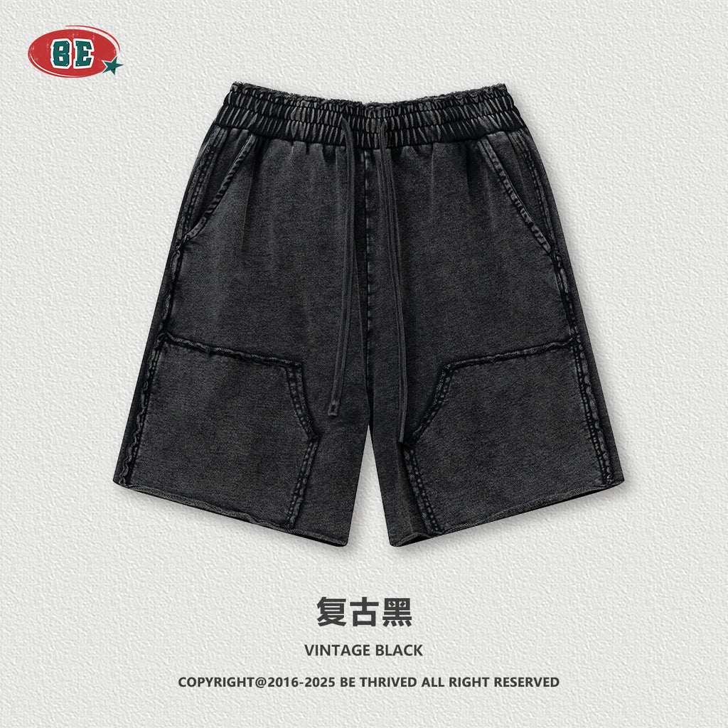 BE Batik Whitening Splicing 100% Cotton Shorts