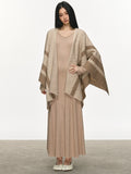 Anna Aneae Soft Waxy Striped Loose-knit Cardigan Jacket