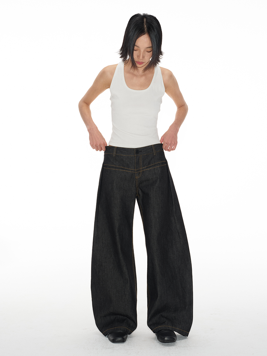 JCAESAR I-pleated Low-rise Scimitar Pants