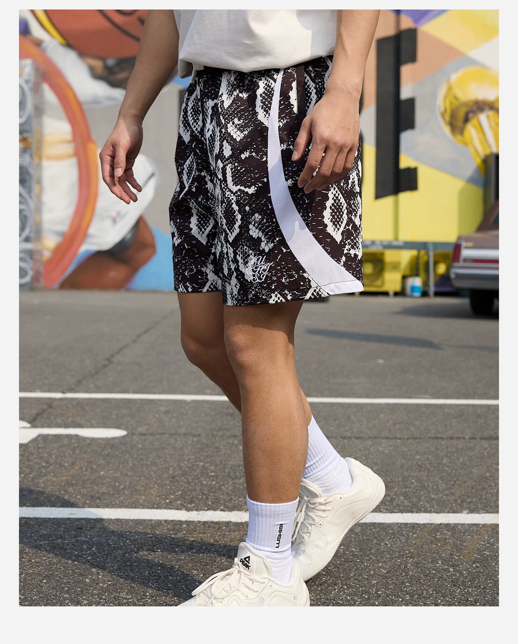 LUSHISI Snake Print Sweat-wicking Breathable Shorts