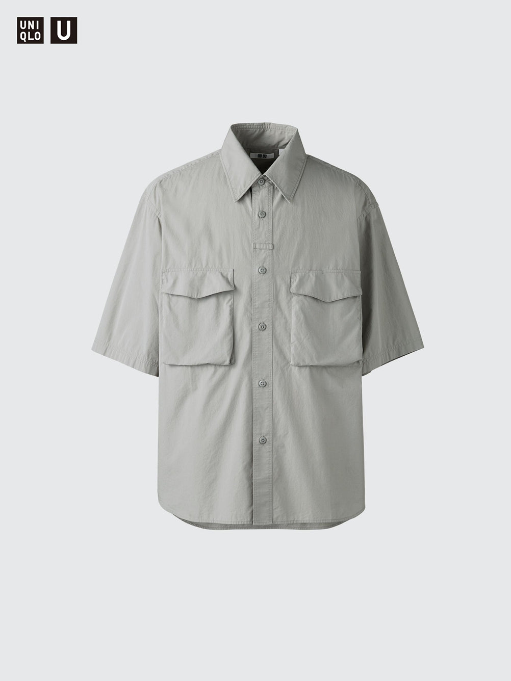 Uniqlo U series cooperative/men's and women's tooling shirts/short-sleeved shirts, pure cotton casual 476245