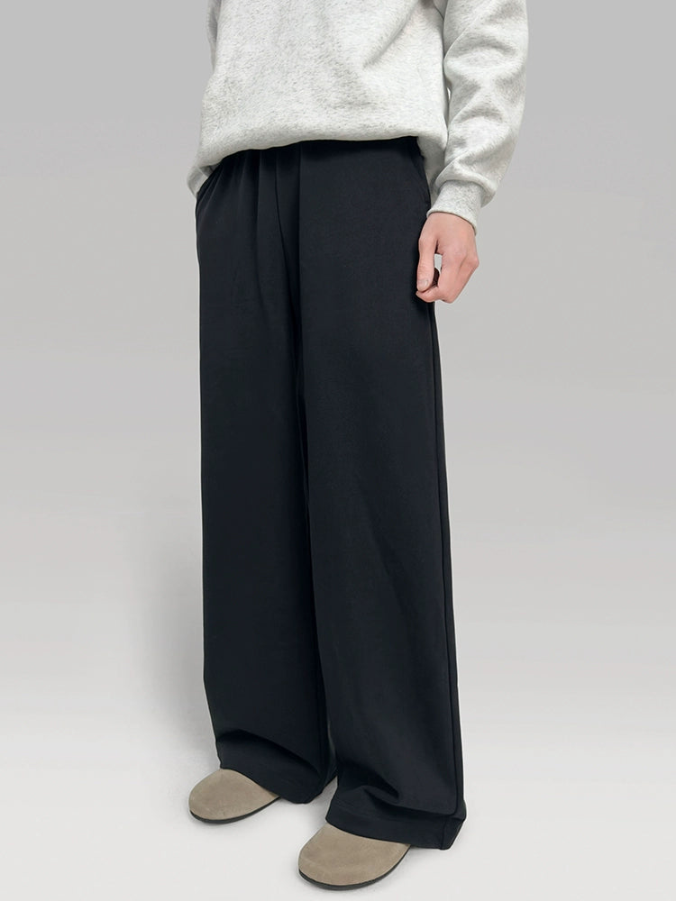 PLUS NO LOGO Loose Wide-leg Sports Drape Sweatpants