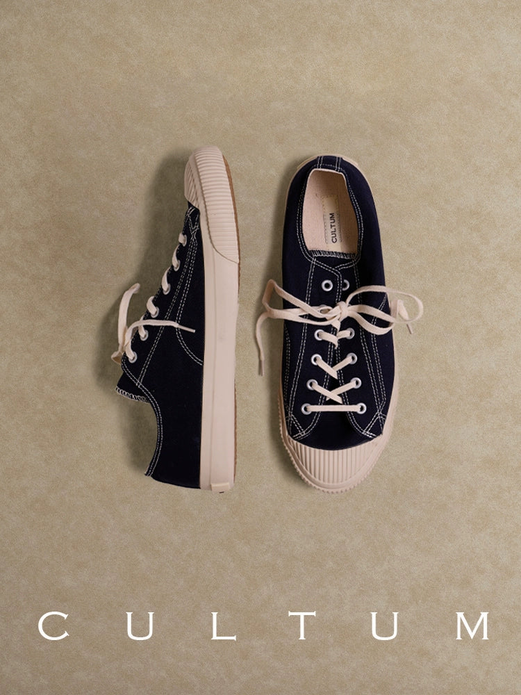 CULTUM Classic Vintage Breathable Shell Head Casual Canvas Shoes