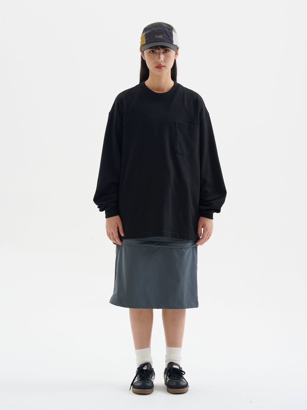 BUTTBILL Heavy 365G Washed Knitted Japanese Long Sleeve Tee