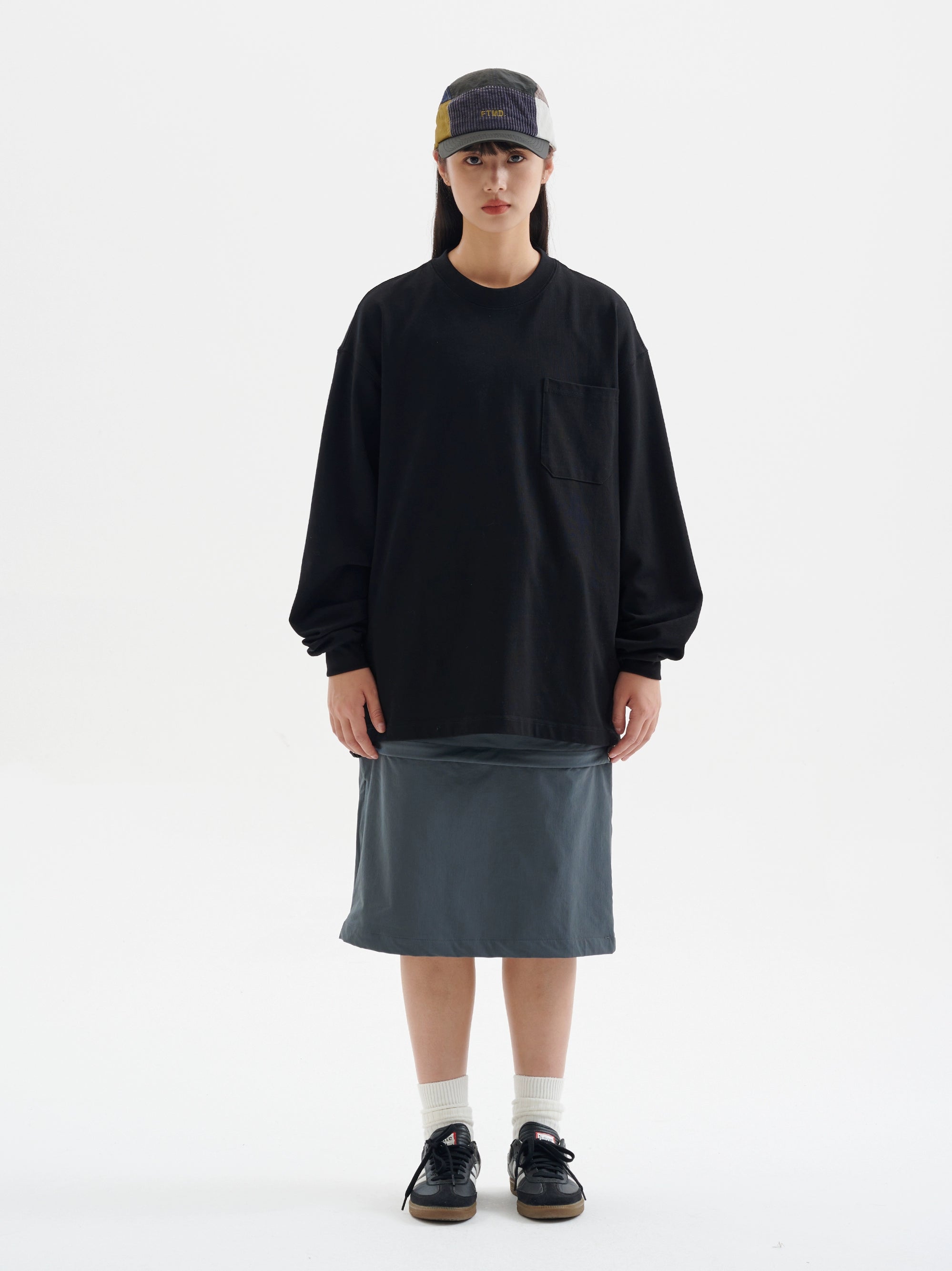 BUTTBILL Heavy 365G Washed Knitted Japanese Long Sleeve Tee