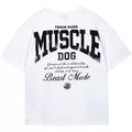 Muscle Dog American Print Loose Casual Tee