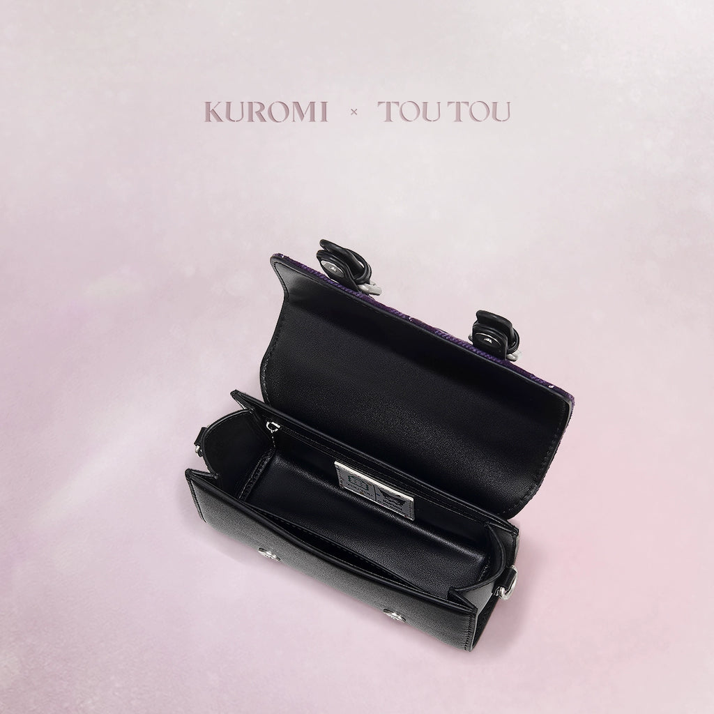 TOUTOU Kuromi College Plaid Shoulder Messenger Bag