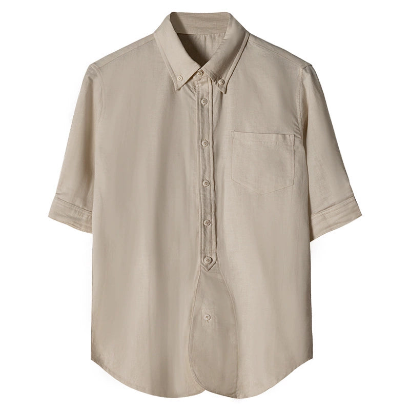 SOARIN Vintage British Linen Short Sleeve Shirt
