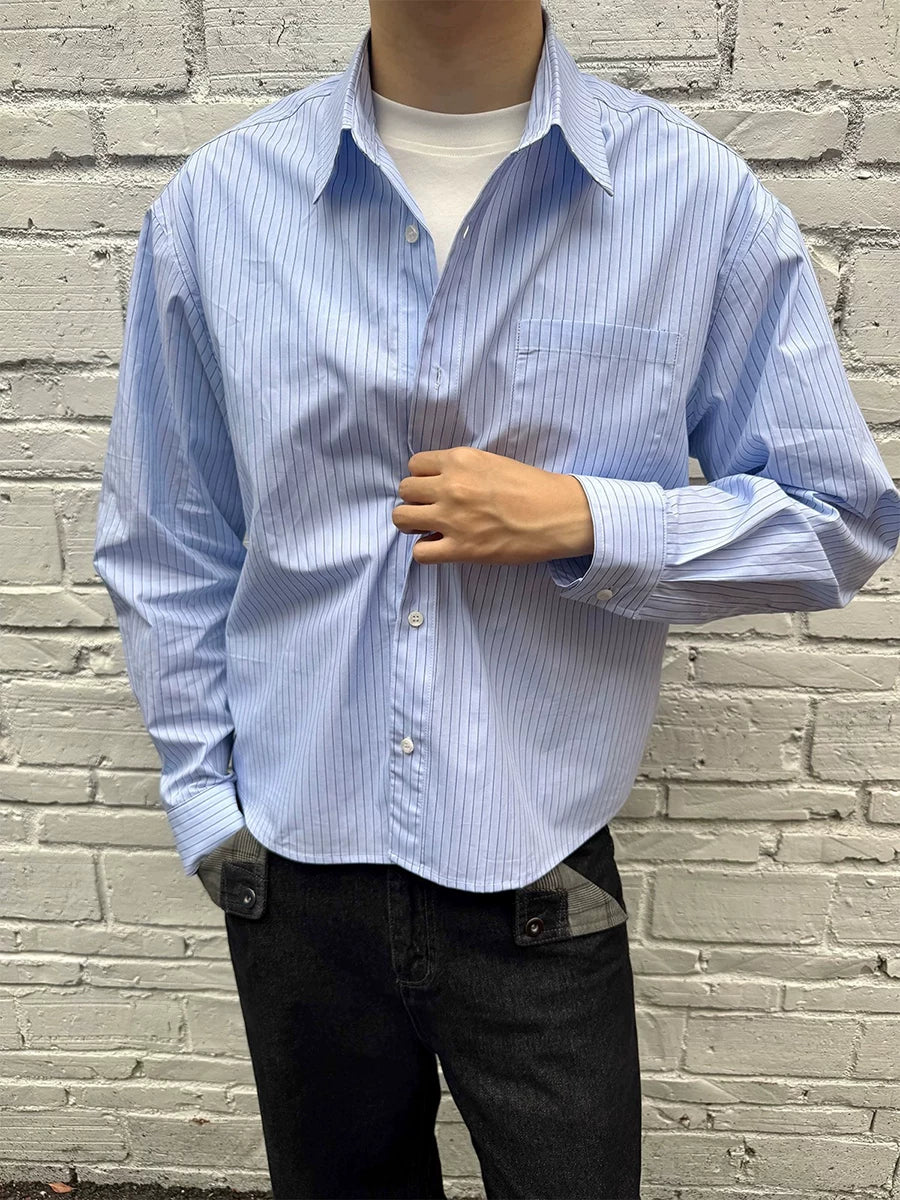TWOMOONS Lightweight Versatile Striped Shirt