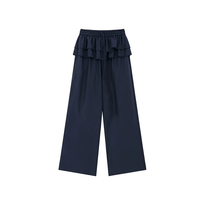 KANO Bubble Sleeve Waist Top Casual Pants Set