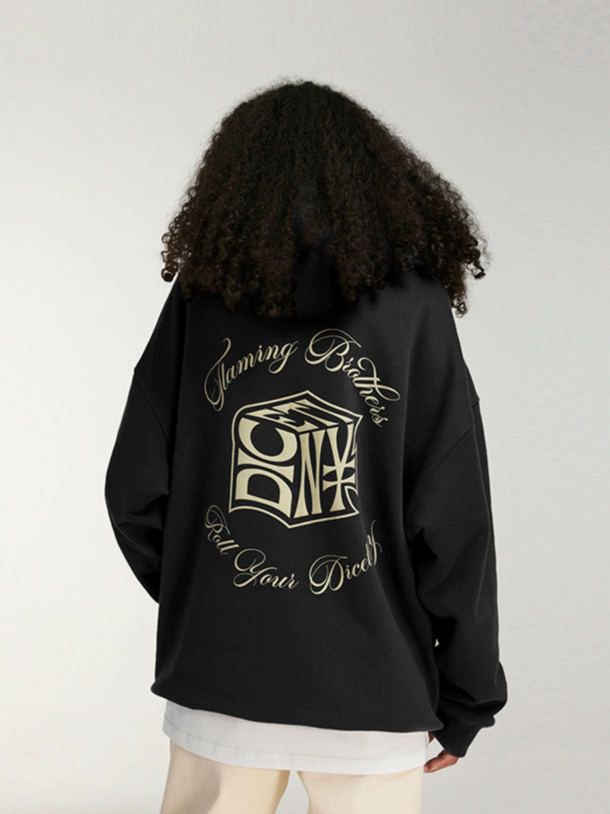 DICETINY "Dice of Destiny" Foam Alphabet Print Hooded Sweater