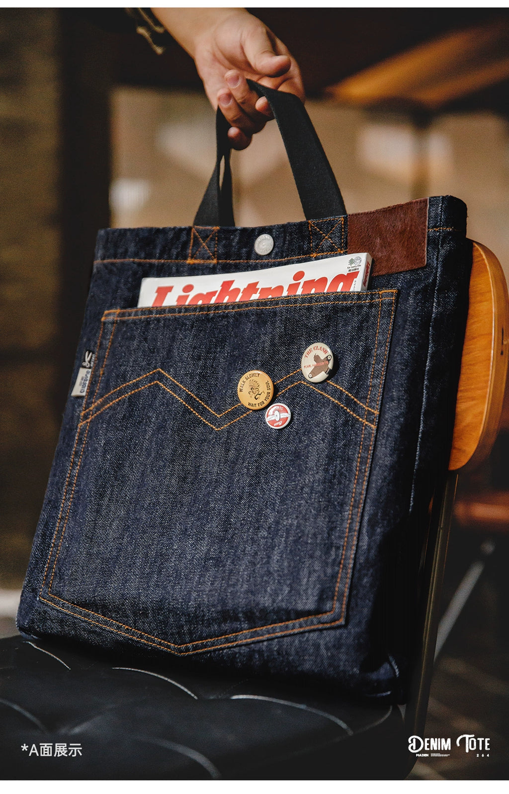 Maden Retro Denim Shoulder Messenger Bag