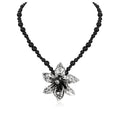 1JINN Beaded Metal Three-dimensional Flower Necklace
