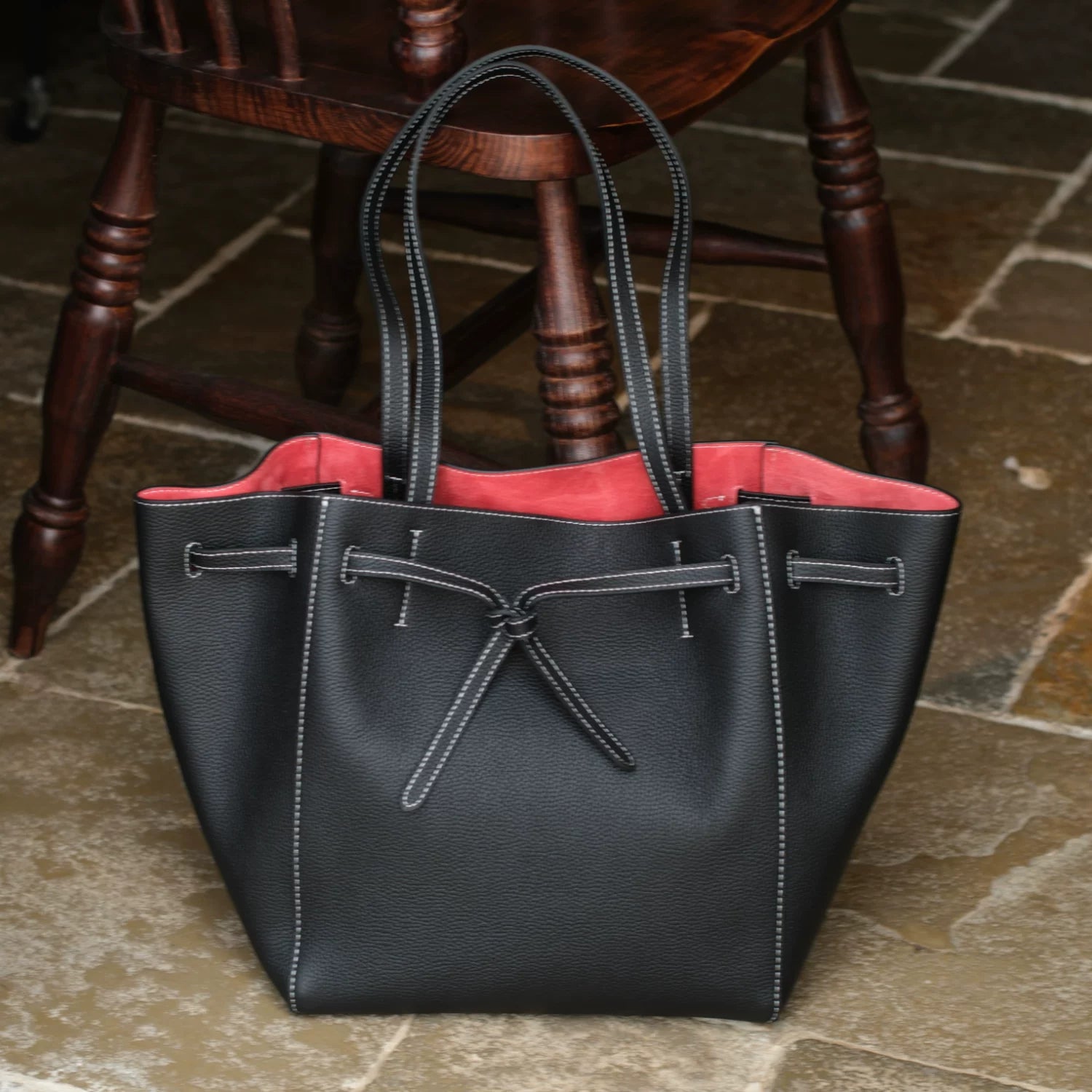 EZRO Premium Simple Large Capacity Leather Versatile Tote Bag