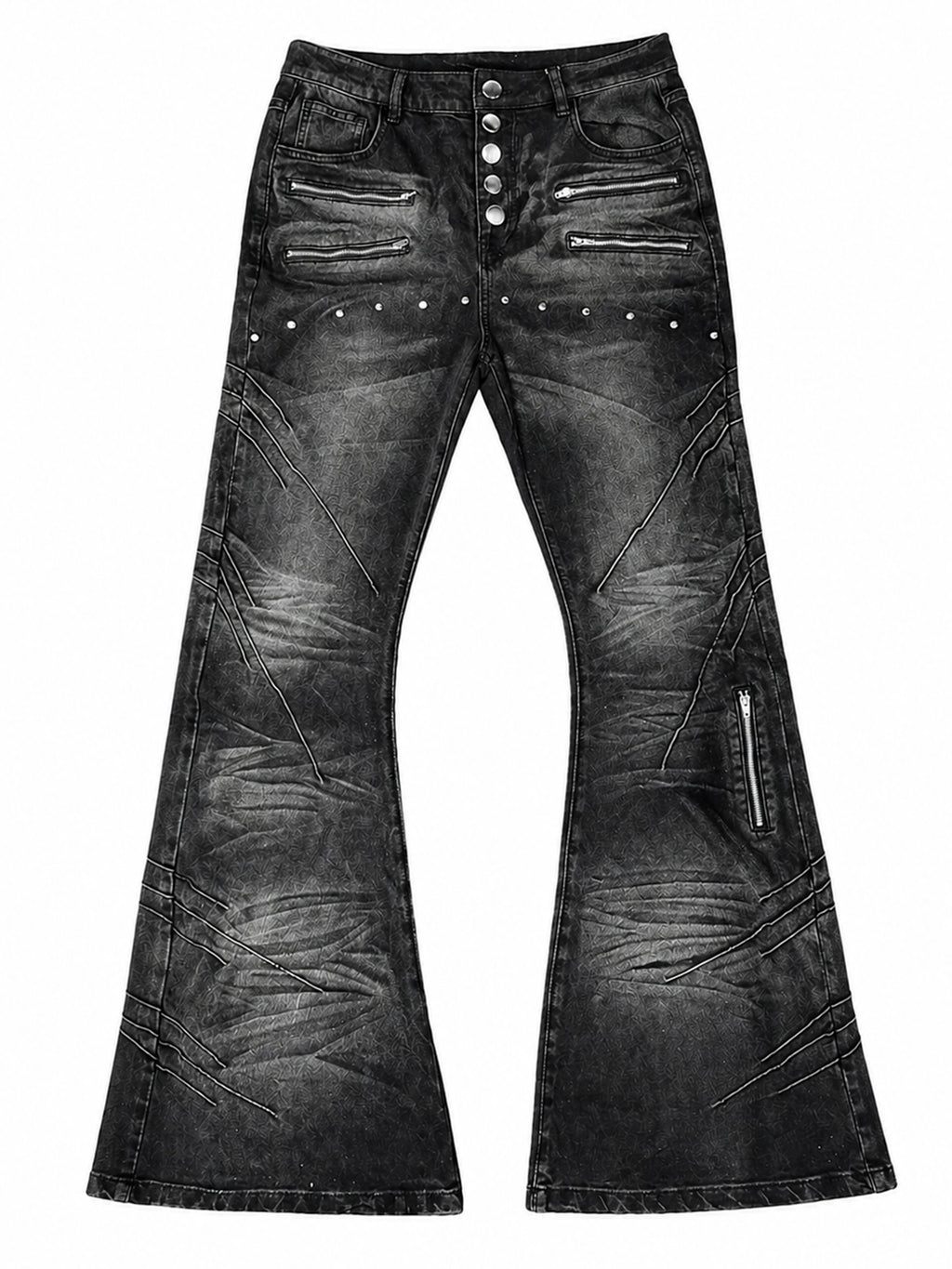 PAIKI Zipper Personality Niche Versatile Jeans