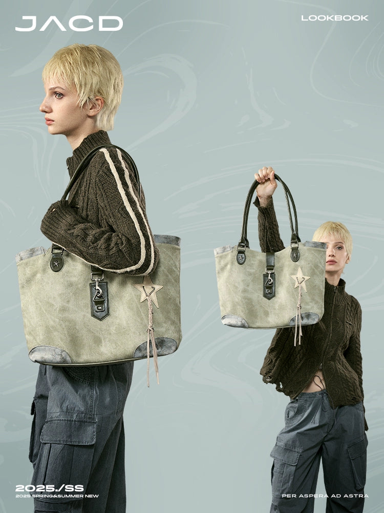 JACD Retro Large Capacity Shoulder Handbag