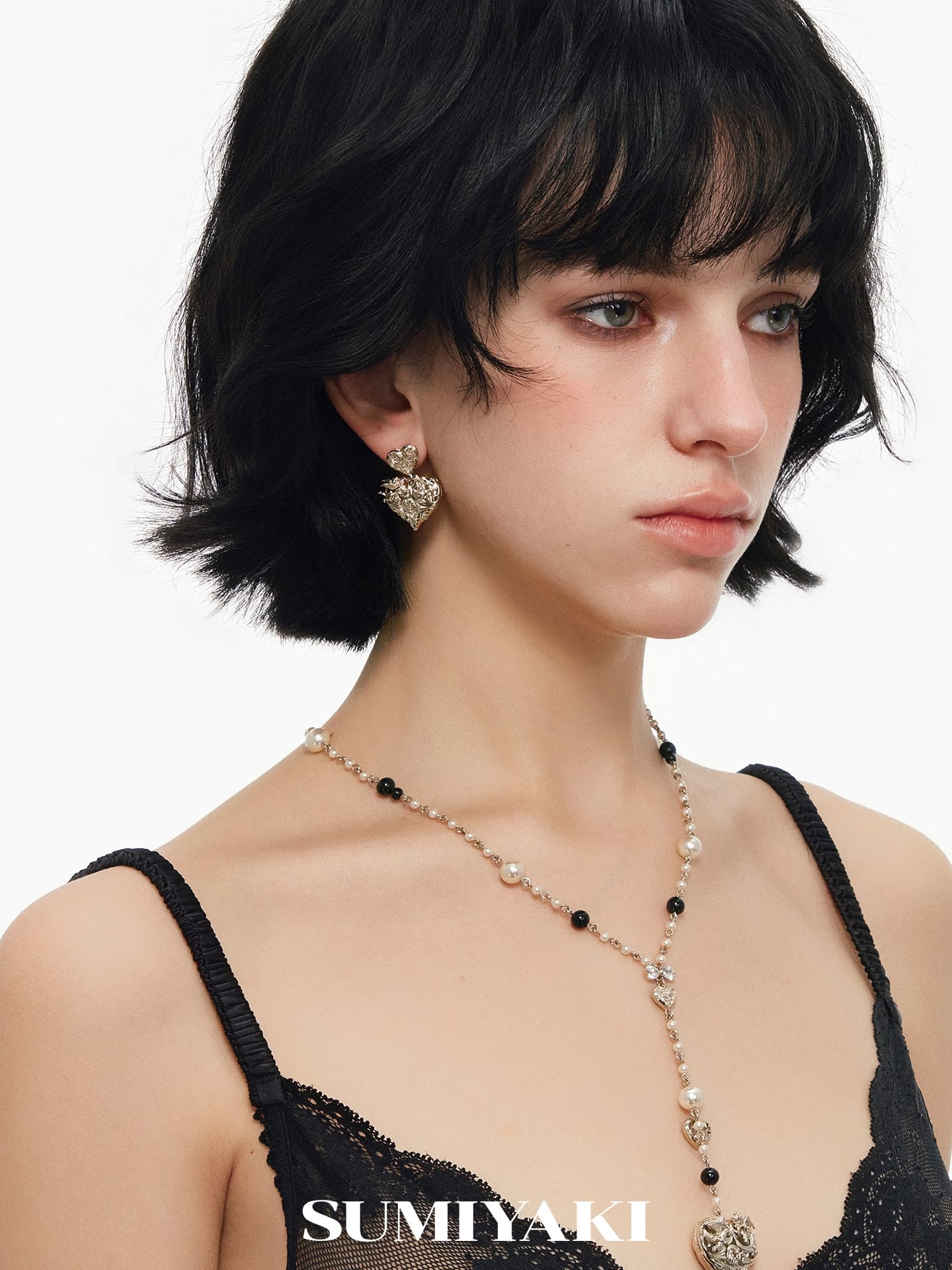 SUMIYAKI Double-sided Relief Retro Love Earrings