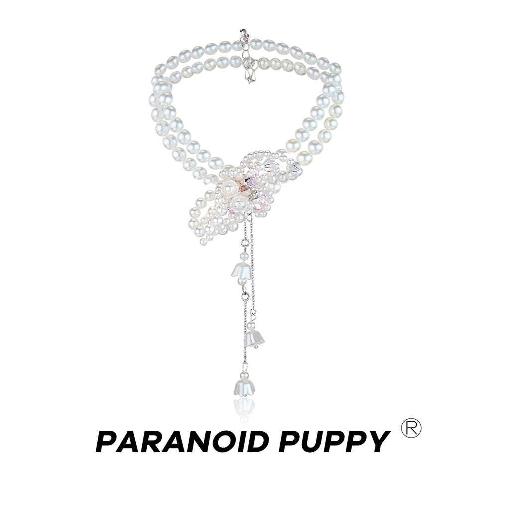 ParanoidP Pearl Flower Fringed Arm Ring