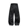 JCAESAR Pleated Double-sided Wide-leg Jeans