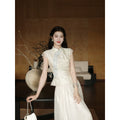 ZIHE Tencel Embroidered Tee Mesh Lace Skirt Set