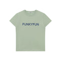 FUNKYFUN Contrasting Color Front Shoulder Simple Tee