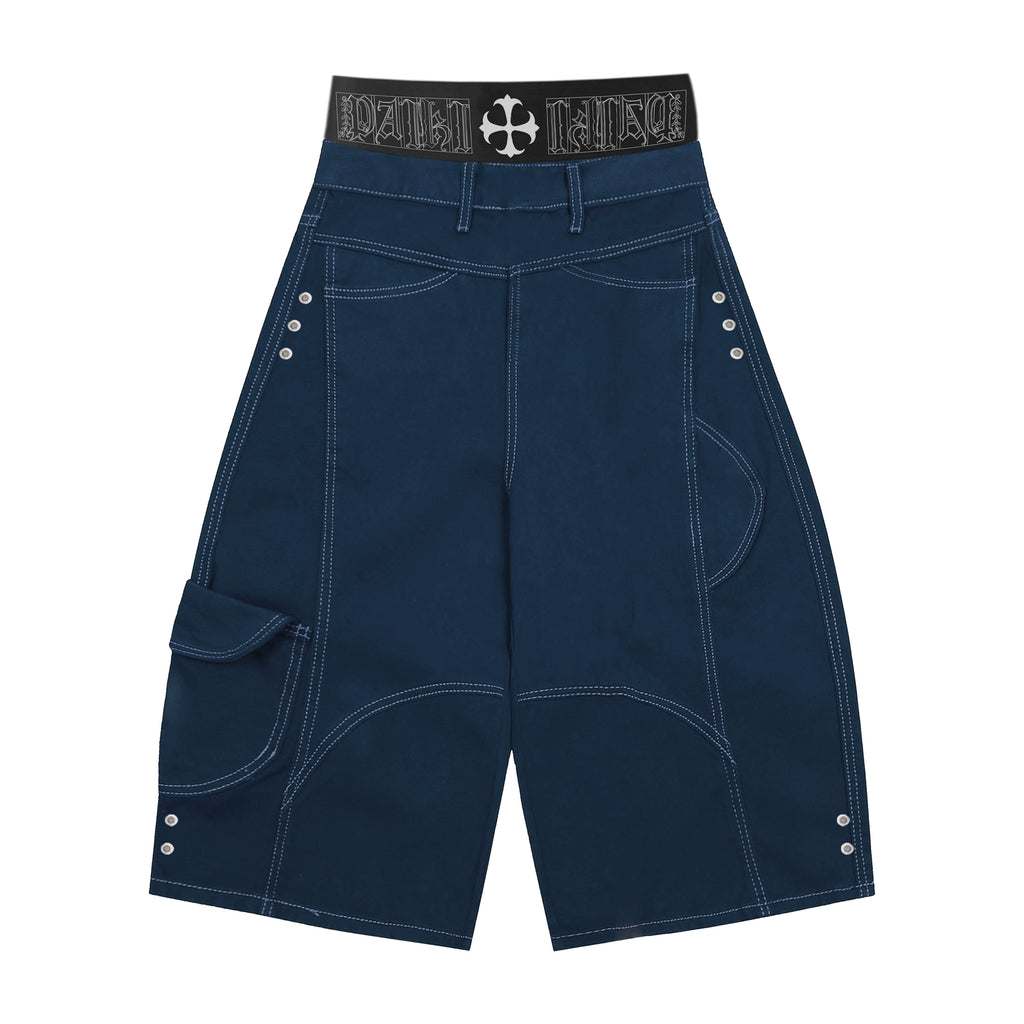 PAIKI Retro Deconstruction Bright Line Multi-pocket Tooling Slacks