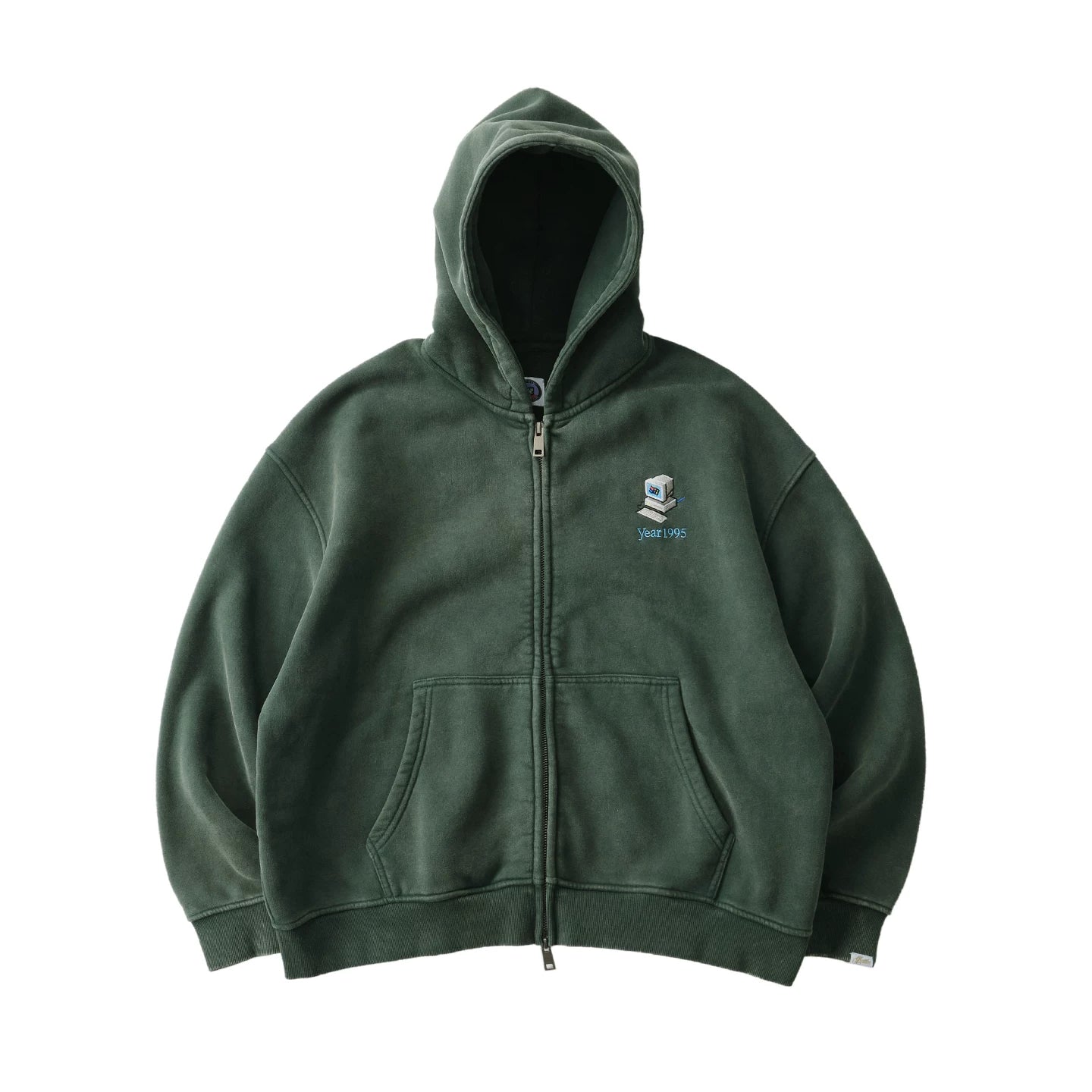 Battles Casual Embroidered Short Wide Zip Sweater