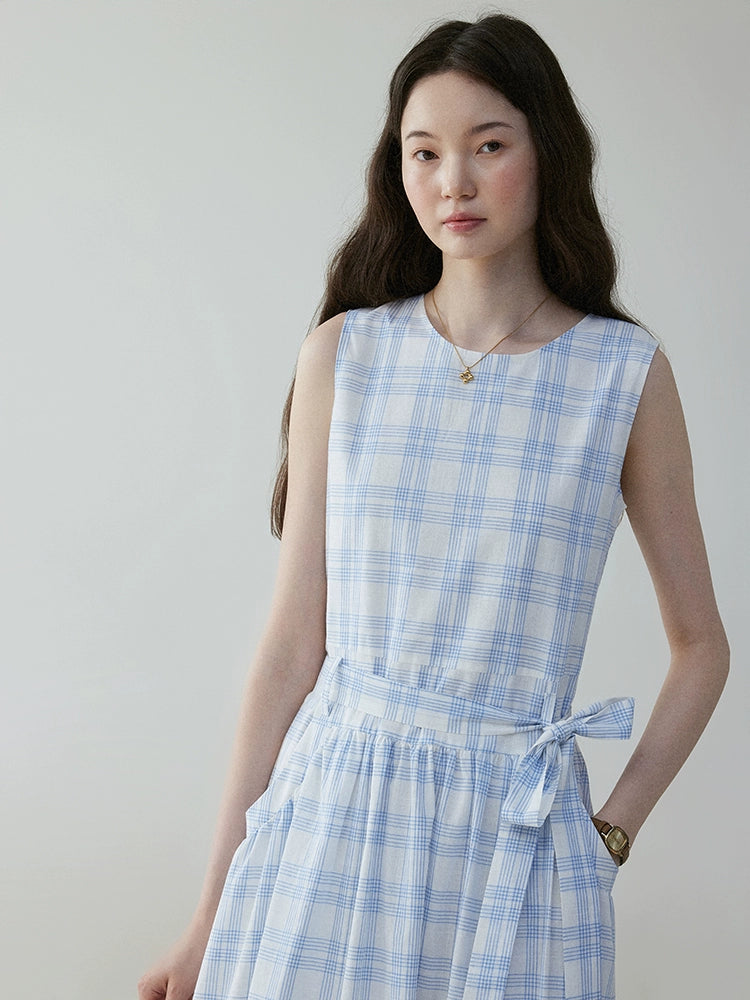 VOOE Korean Waist Strap Sleeveless Vest Dress