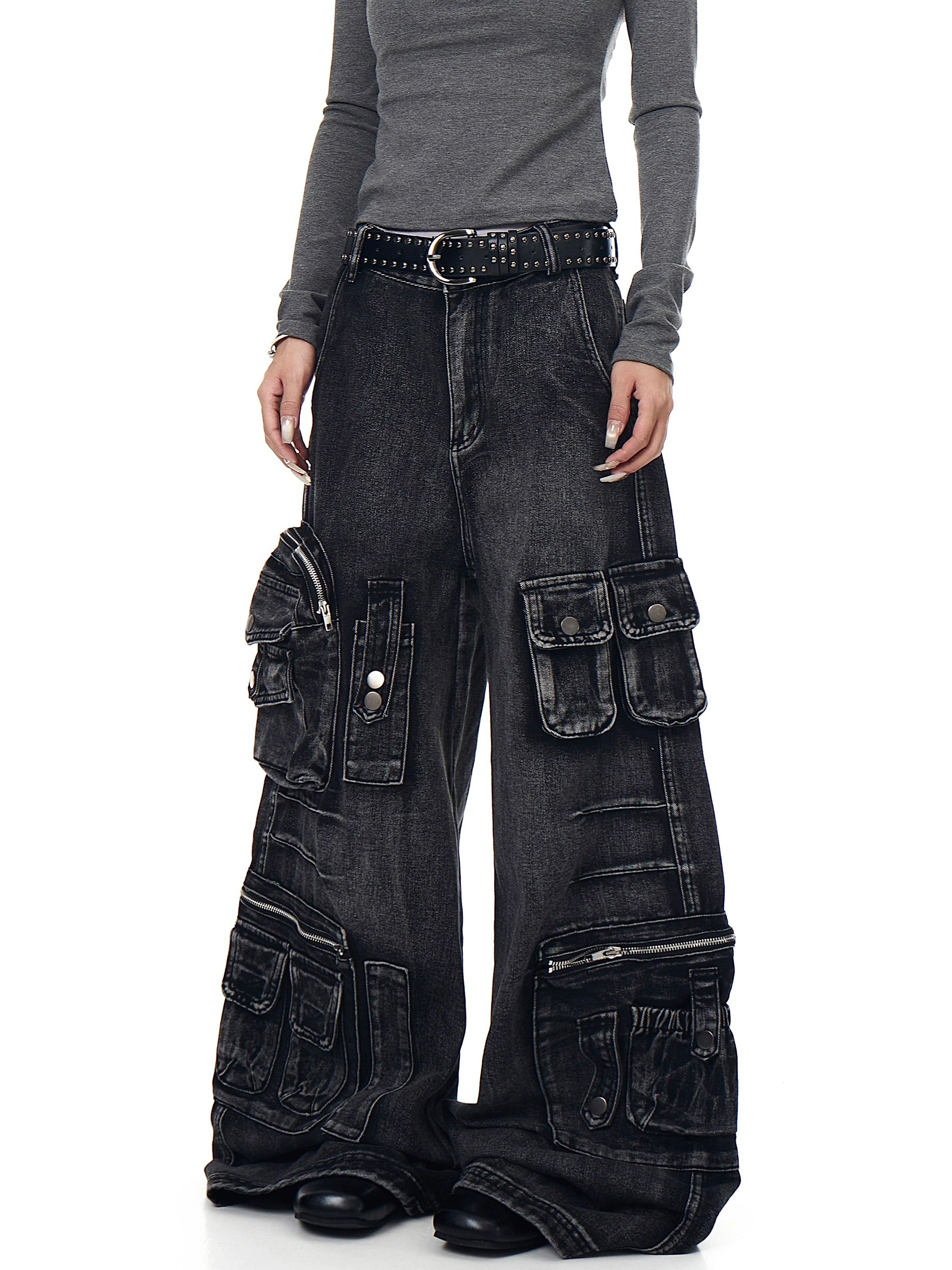 BLACKLISTS Old Multi-pocket Tooling Jeans