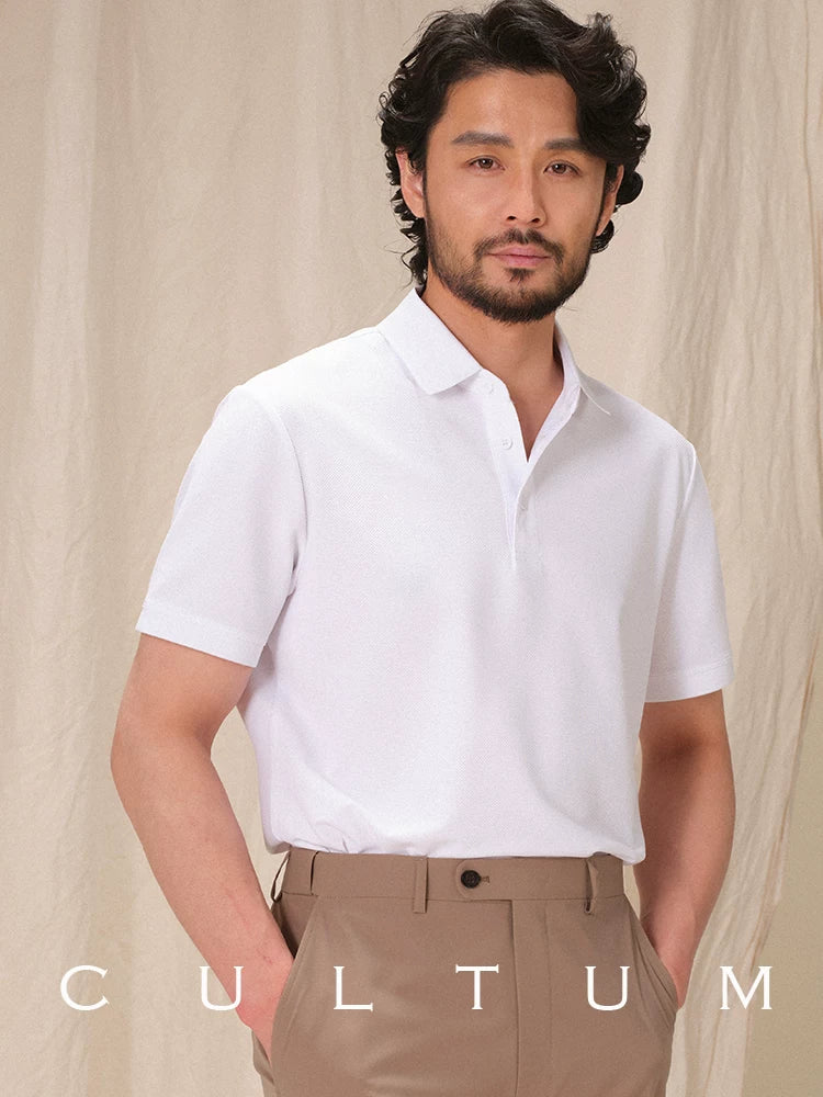 CULTUM Business Casual Versatile Solid Color POLO Shirt