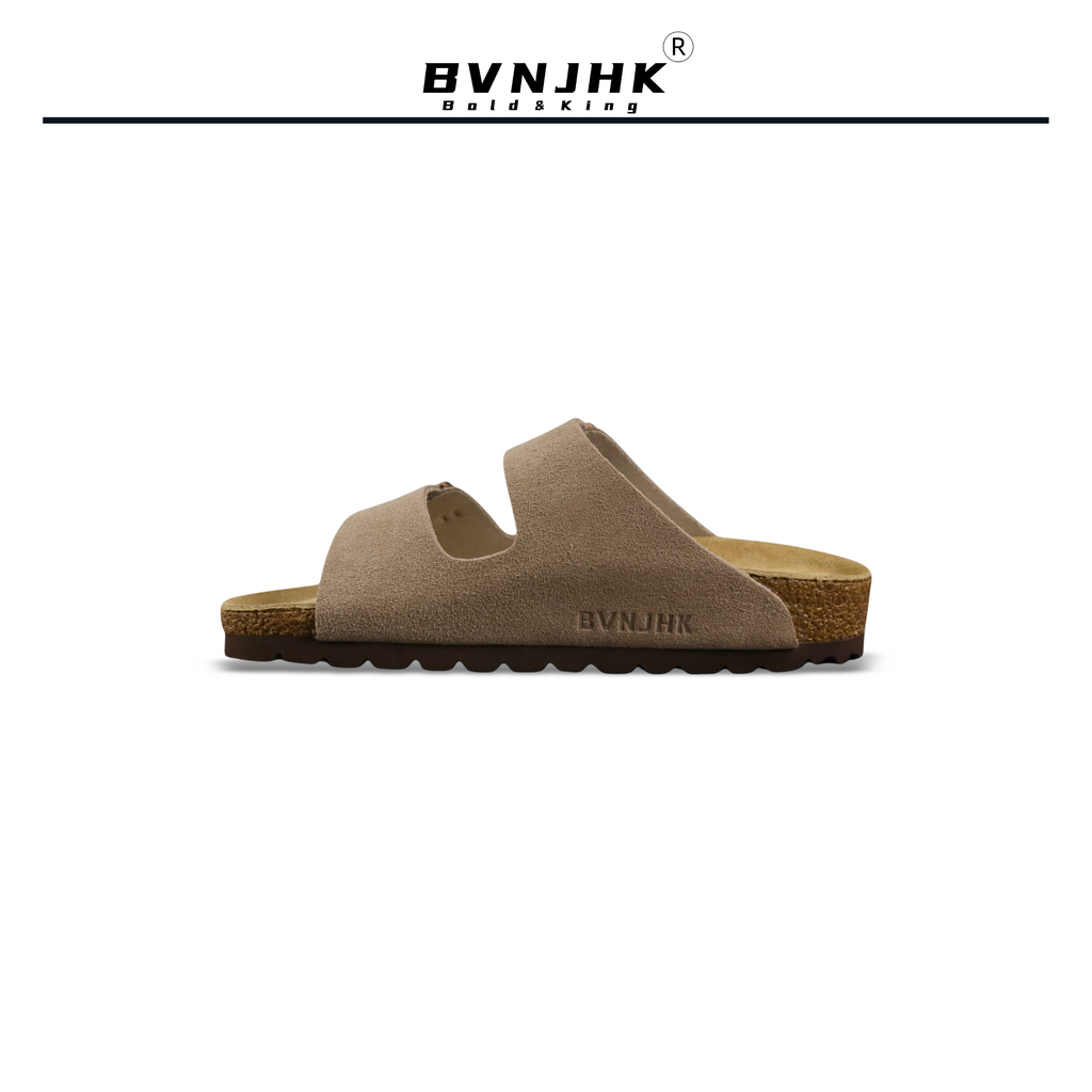 OQ X BVNJHK Leather Platform Lazy Slippers